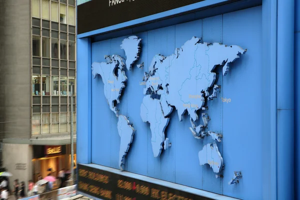 World map on street Stock Image