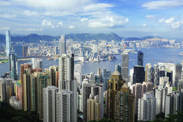 Вид Гонконга с вершины — стоковое фото