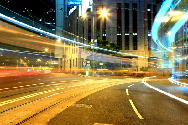 Ciudad ocupada por la noche — Foto de Stock