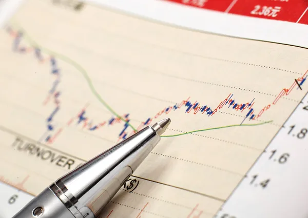 Finanční graf — Stock fotografie