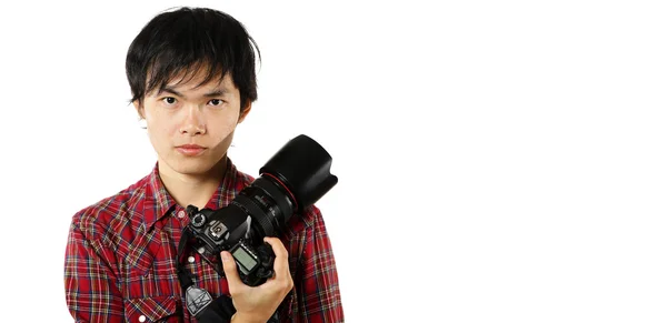 Photographer with copyspace — Stock Photo, Image