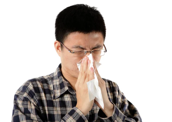 Estornudar hombre —  Fotos de Stock