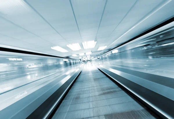 Moving escalator in business center — Stock Photo, Image