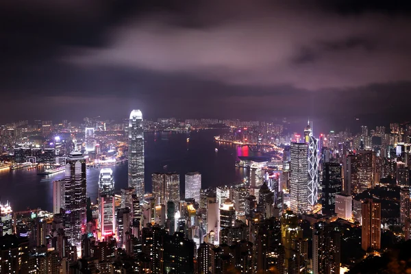 Hongkongs sentrale bydel skyline – stockfoto