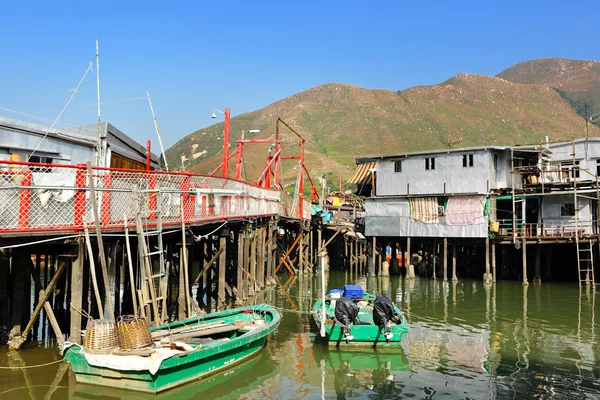 Рыбацкая Деревня Тай Гонконге — стоковое фото