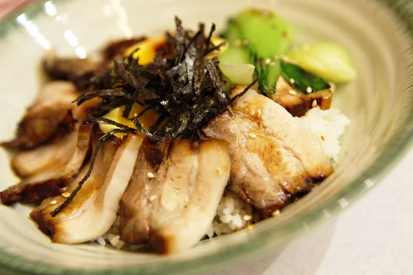 Χοιρινού Κρέατος Και Ρυζιού Στην Ιαπωνία Στυλ — Φωτογραφία Αρχείου