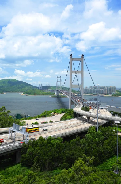 Brücke Hong Kong Tsing Bridge — Stockfoto