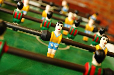 Retro wooden foosball table clipart