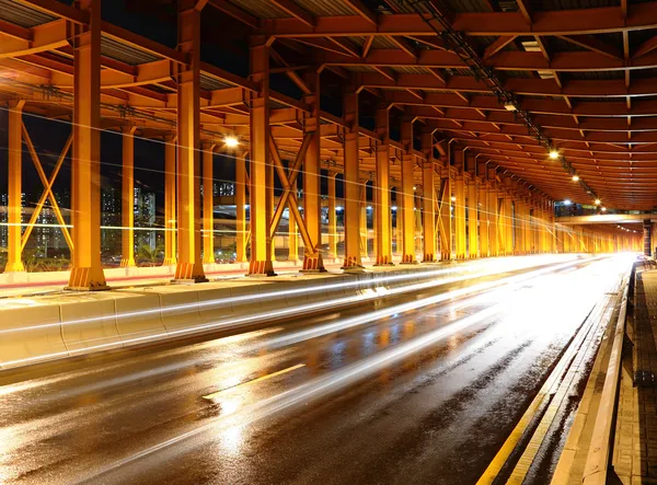 차 빛 터널 — 스톡 사진