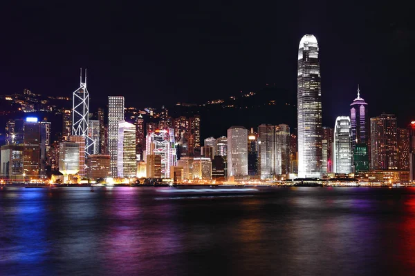 Hong Kong Skyline Nachts — Stockfoto