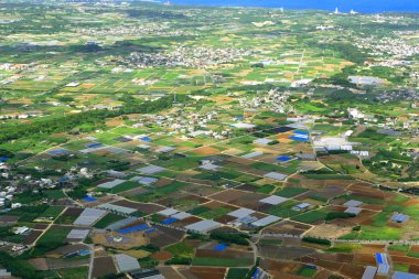 Aerial photo of okinawa japan clipart