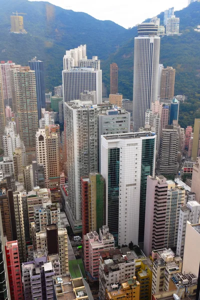 stock image Hong Kong crowded buildings