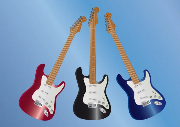 3 gitarrer — Stockfoto