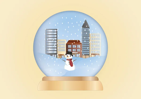 Christmas ball-winter scene — Stock Photo, Image