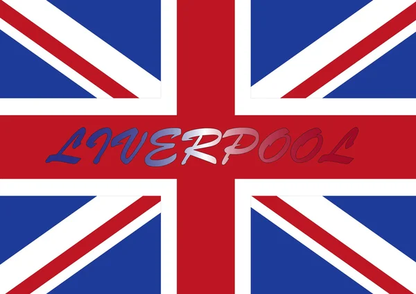 Liverpool con bandera del Reino Unido —  Fotos de Stock
