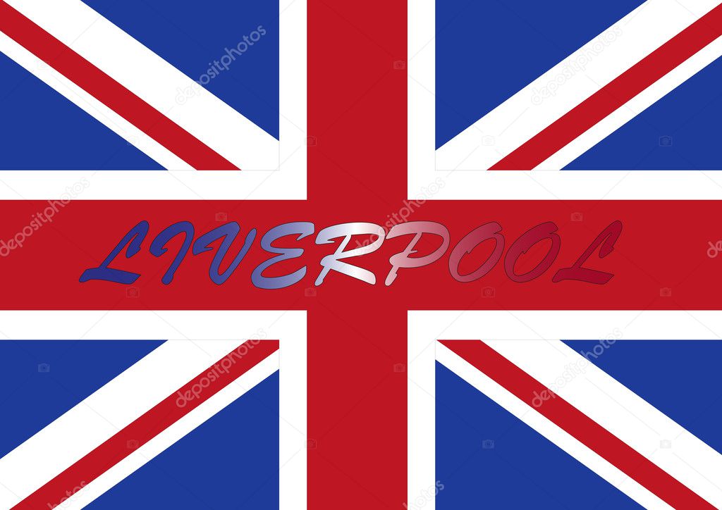 Liverpool with UK flag