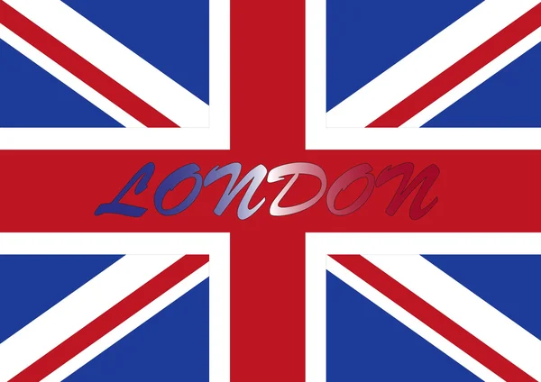 Londres com bandeira do Reino Unido — Fotografia de Stock