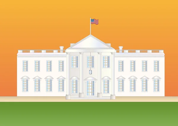 私たちは、日没でホワイトハウスします。 — ストック写真