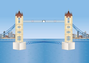 Tower bridge in London england clipart