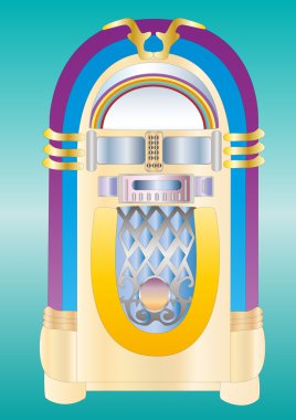 Retro jukebox clipart