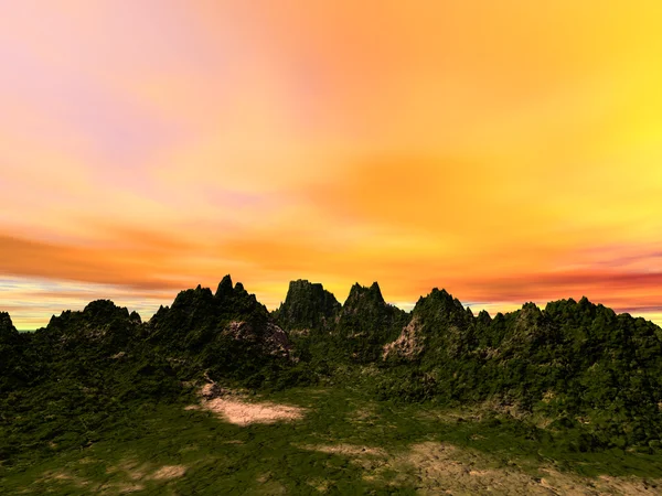 stock image Mountains at sundown