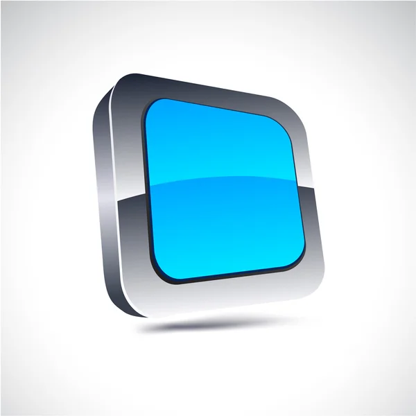 Icône carré bleu . — Image vectorielle