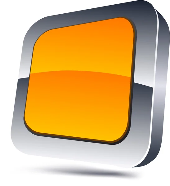 Narancssárga négyzet alakú ikon. — Stock Vector