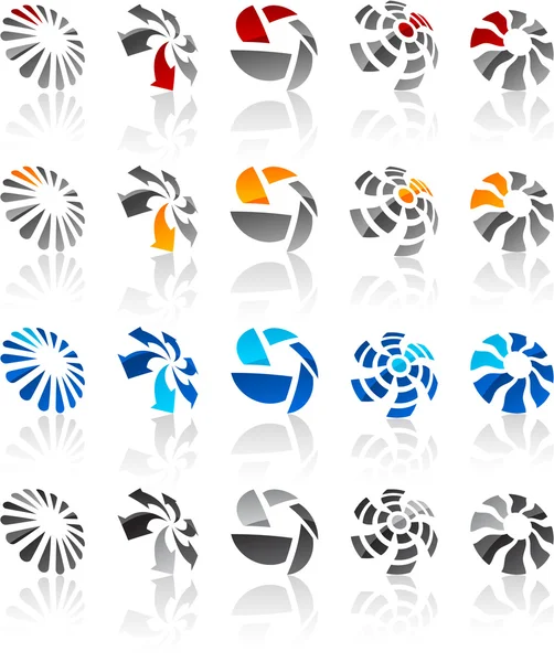 Conjunto de emblemas modernos . — Vetor de Stock