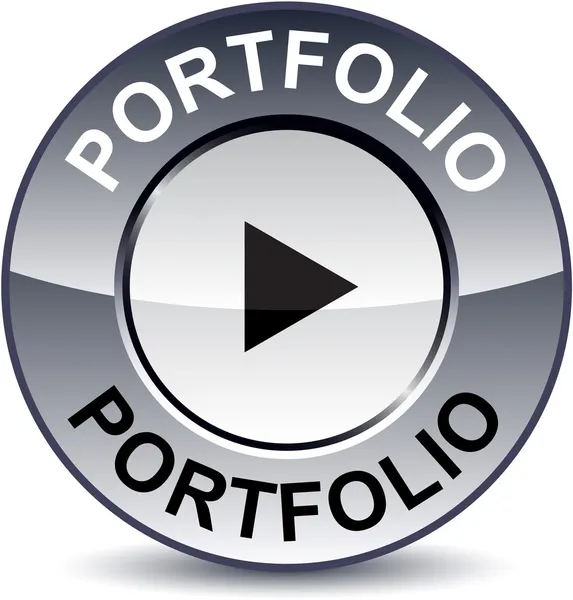Portfolio round button. — Stock Vector