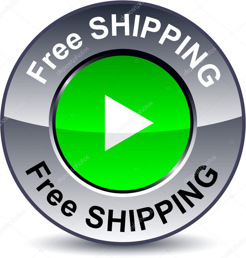 Free shipping round button.