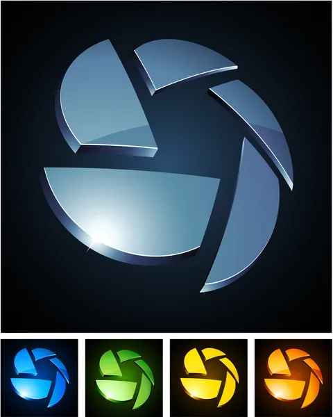 Färg pulserande emblem. — Stock vektor