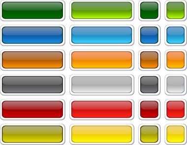 Web blank buttons. clipart
