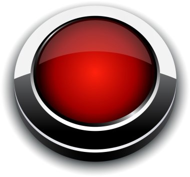 Red 3d button. clipart