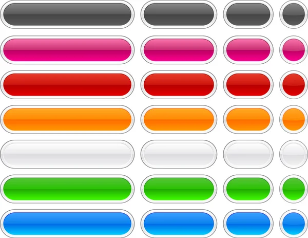 Web の空白の光沢のあるボタン. — ストックベクタ