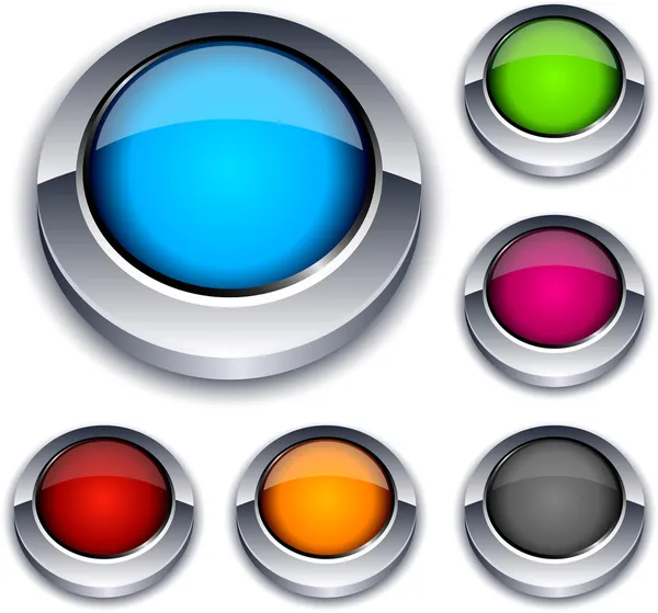 Ronde 3d buttons. — Stockvector