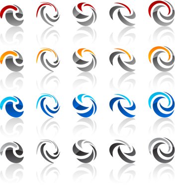 Vector illustration of rotate symbols. clipart