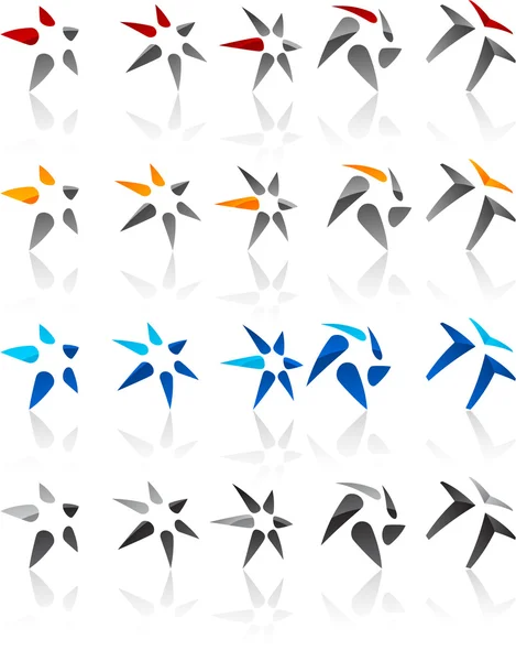 Vektorillustration Von Rotierenden Symbolen — Stockvektor