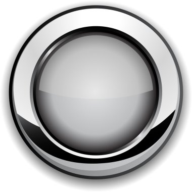 Realistic gray button. Vector illustration. clipart