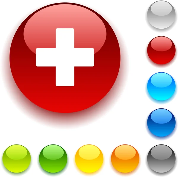 Switzerland Shiny Button Vector Illustration — Stock Vector