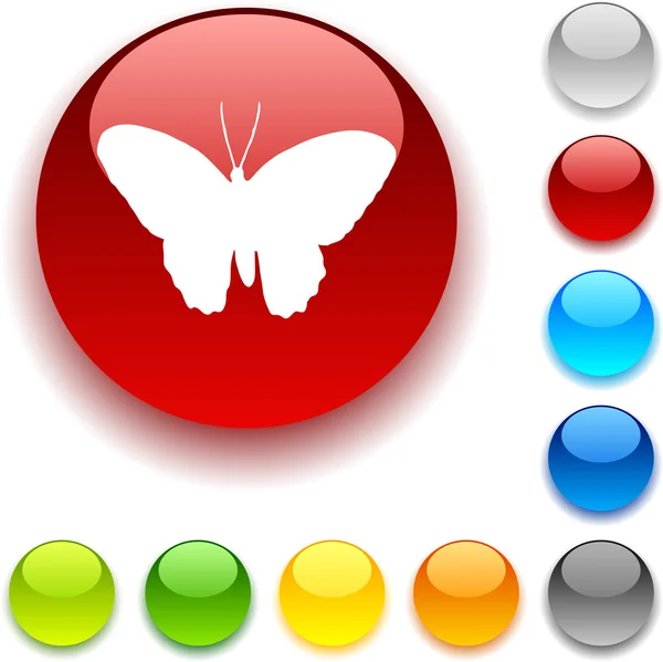Bouton papillon . — Image vectorielle