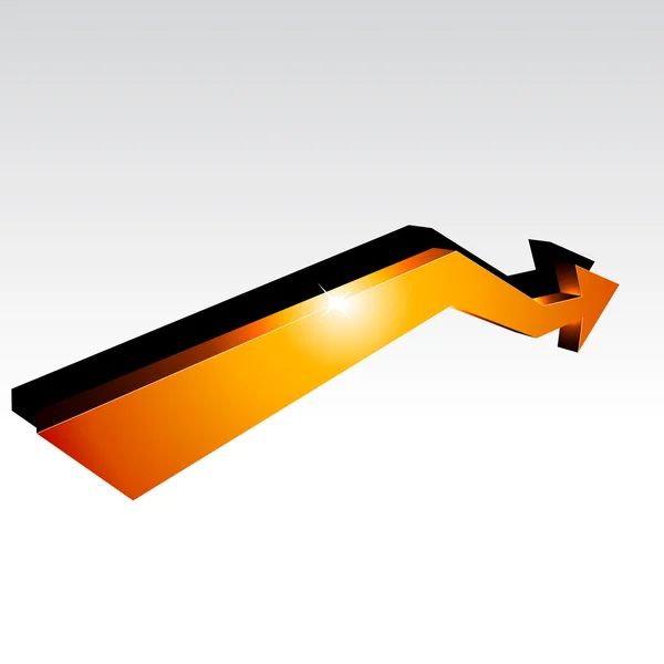 Flechas Naranjas Ilustración Vectorial — Vector de stock