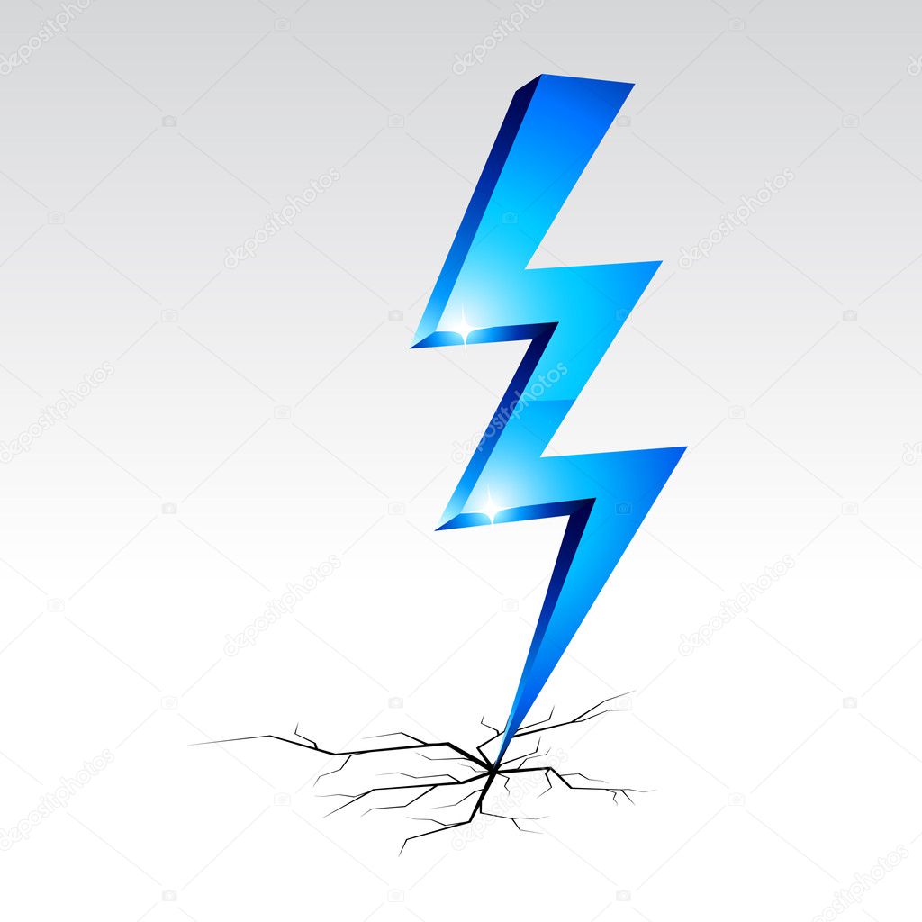 Electricity warning symbol.