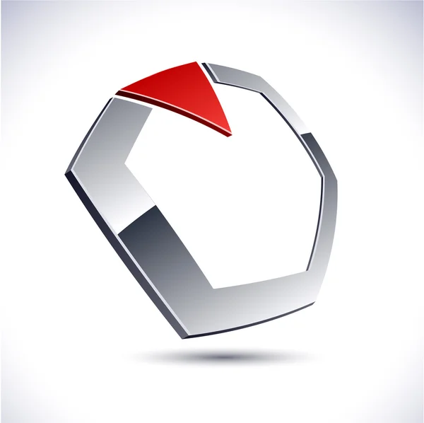 Abstract 3d diamond icon. — Stock Vector