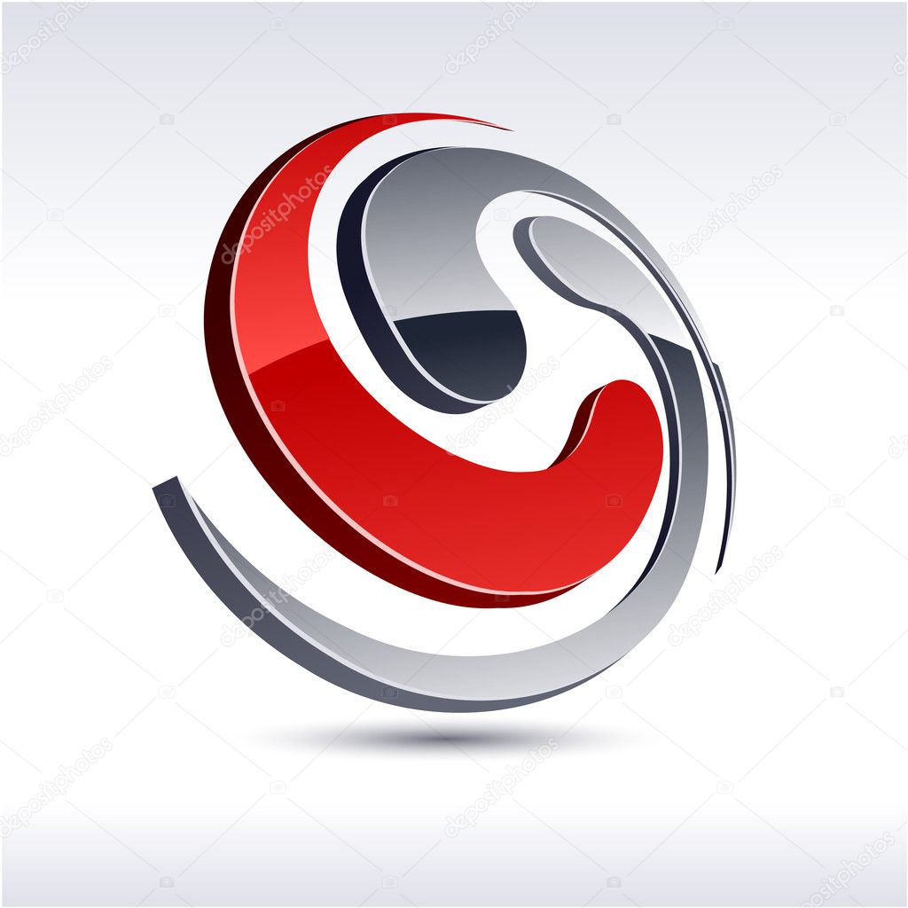 ..Abstract modern 3d spiral logo. Vector.