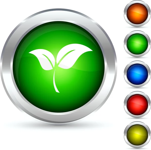 Eco button. — Stock Vector