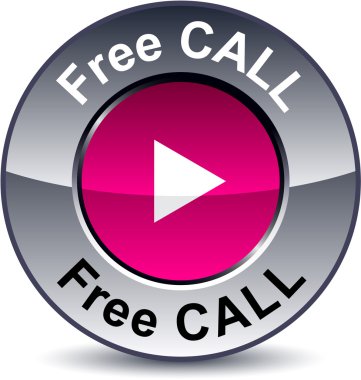 Free call round button. clipart