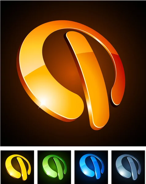 Color vibrant emblems. — Stock Vector