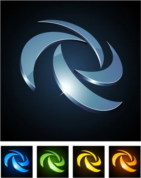 Färg pulserande emblem. — Stock vektor