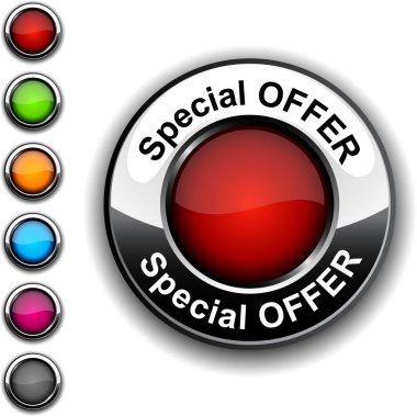 Special offer button. clipart