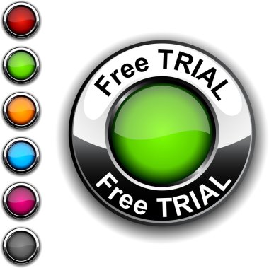 Free trial button. clipart